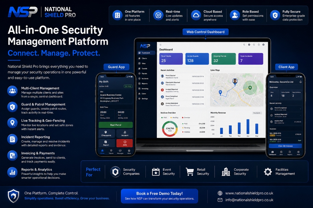 National Shield Pro Security Guard Management Platform